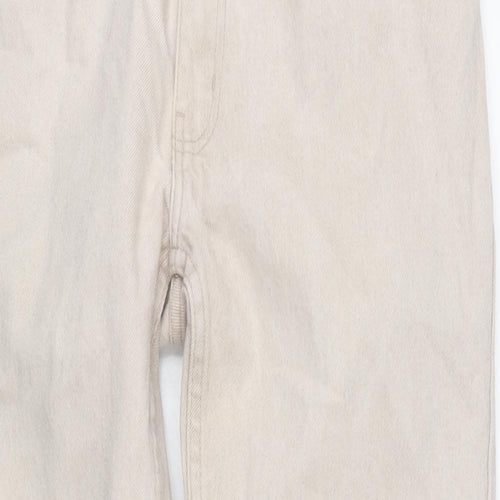 Nico Mens Beige Cotton Straight Jeans Size 32 in L32 in Regular Zip
