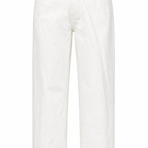 PRETTYLITTLETHING Womens Ivory Cotton Straight Jeans Size 6 L31.5 in Regular Zip - Small side splits of Legs .