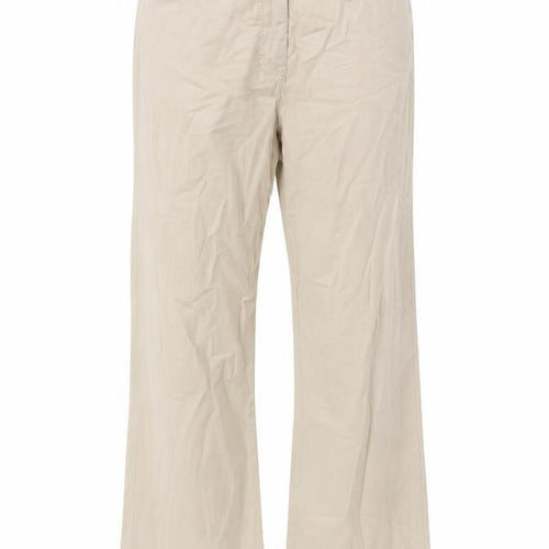 Klass Womens Beige Cotton Blend Straight Jeans Size 12 L27.5 in Regular Zip