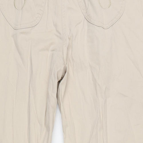Klass Womens Beige Cotton Blend Straight Jeans Size 12 L27.5 in Regular Zip
