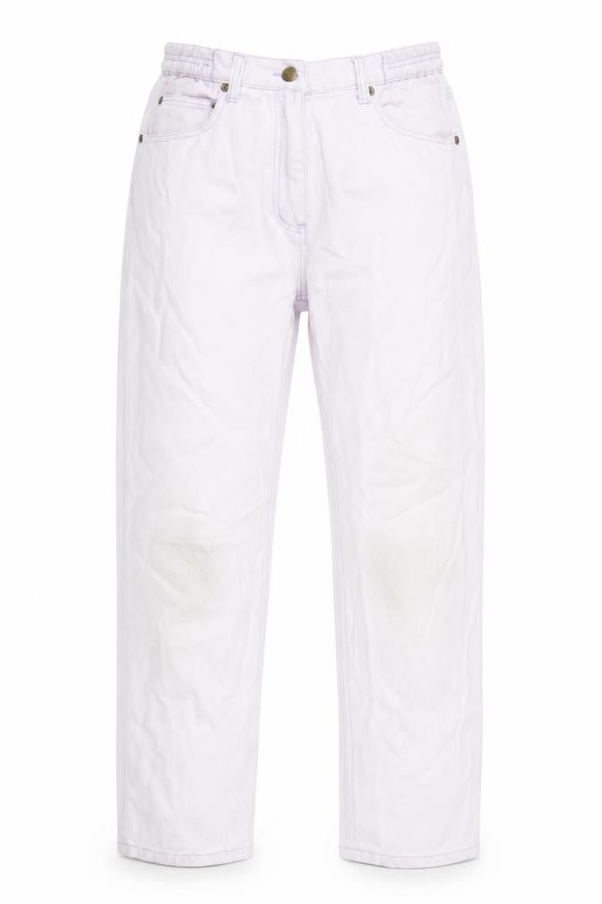 Mackays Womens Pink Cotton Straight Jeans Size 12 L27 in Regular Zip