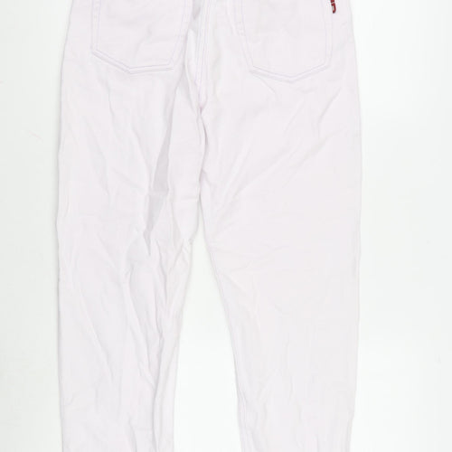 Mackays Womens Pink Cotton Straight Jeans Size 12 L27 in Regular Zip