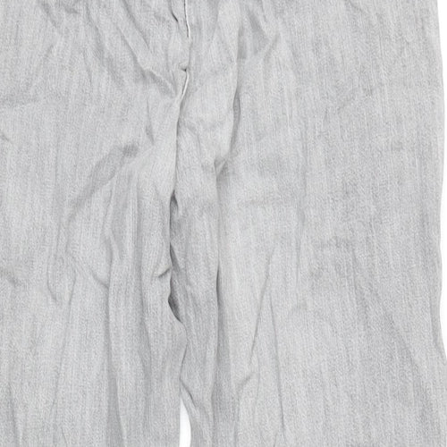 Amber Womens Grey Cotton Tapered Jeans Size 14 L25 in Regular Tie