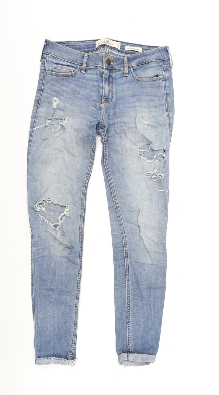 Hollister Womens Blue Cotton Blend Skinny Jeans Size 27 in L26.5 in Regular Zip