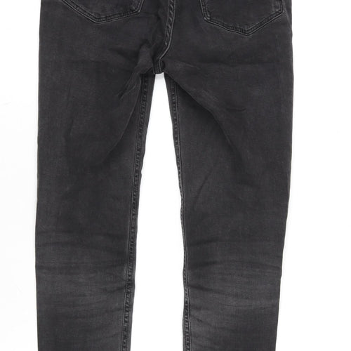 New Look Womens Grey Cotton Blend Skinny Jeans Size 10 L26 in Regular Zip