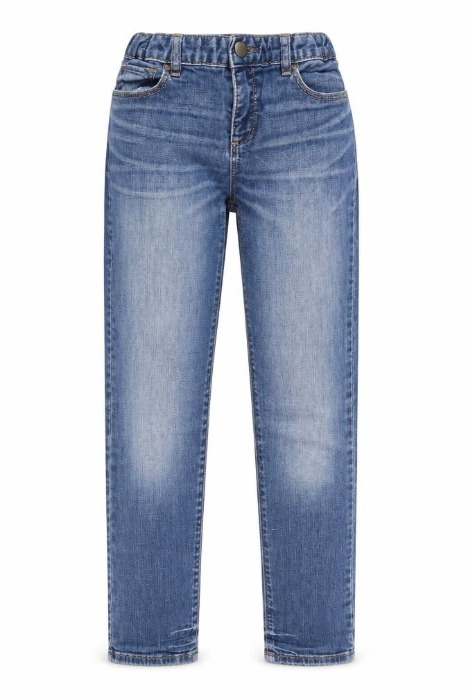 Gap Kids Girls Blue Cotton Tapered Jeans Size 12 Years L27 in Regular Zip