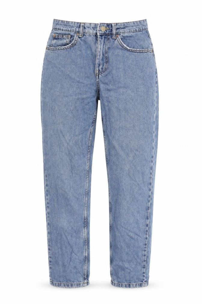 Denim & Co. Womens Blue Cotton Straight Jeans Size 8 L26 in Regular Zip