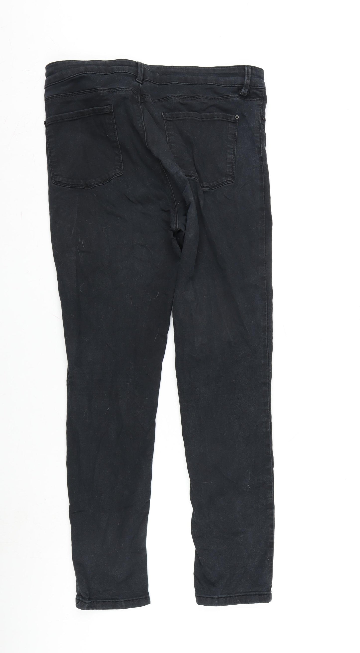 Therapy Sarah Womens Black Cotton Blend Skinny Jeans Size 16 L26.5 in Regular Zip