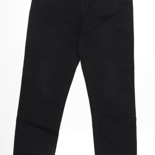 George Womens Black Cotton Blend Straight Jeans Size 12 L28 in Regular Zip