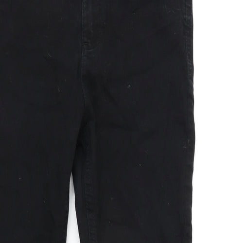 Marks and Spencer Womens Black Cotton Blend Skinny Jeans Size 10 L24.5 in Regular Zip