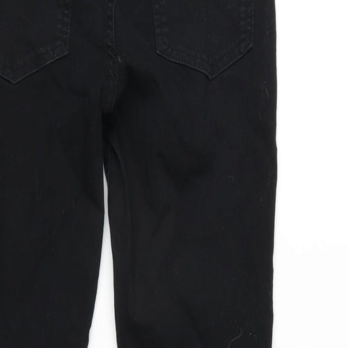 Marks and Spencer Womens Black Cotton Blend Skinny Jeans Size 10 L24.5 in Regular Zip