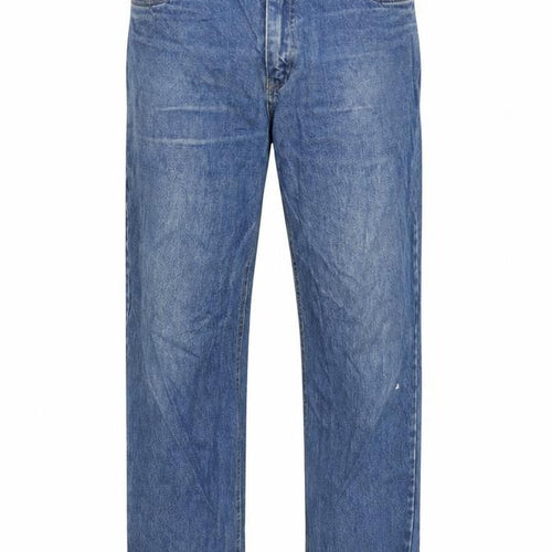 Edge Mens Blue Cotton Straight Jeans Size 34 in L30 in Regular Zip