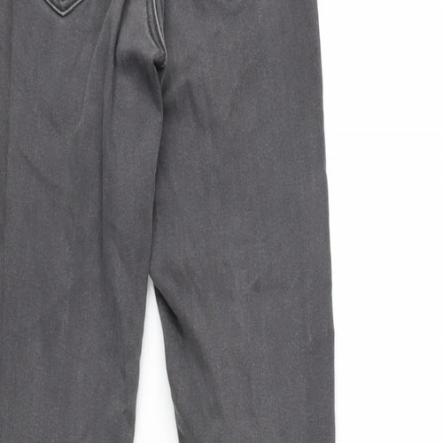Zara Girls Grey Cotton Tapered Jeans Size 10 Years L24 in Regular Zip