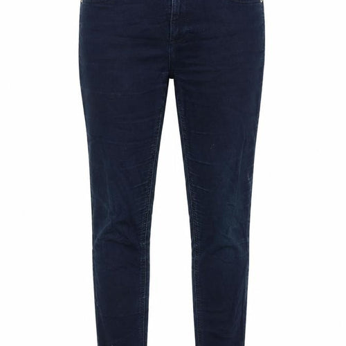 Marks and Spencer Womens Blue Cotton Blend Straight Jeans Size 12 L26 in Regular Zip