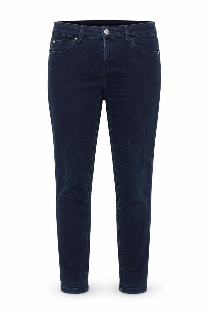 Marks and Spencer Womens Blue Cotton Blend Straight Jeans Size 12 L26 in Regular Zip