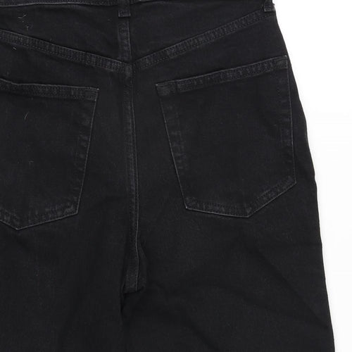 George Womens Black Cotton Bermuda Shorts Size 8 L10 in Regular Zip