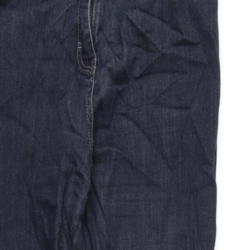 TU Womens Blue Cotton Blend Skinny Jeans Size 16 L27.5 in Regular Zip