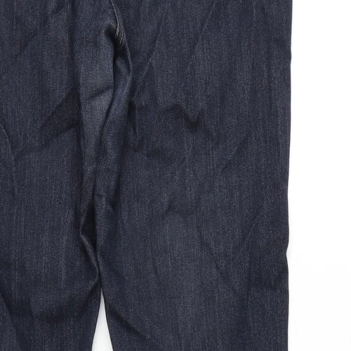 TU Womens Blue Cotton Blend Skinny Jeans Size 16 L27.5 in Regular Zip
