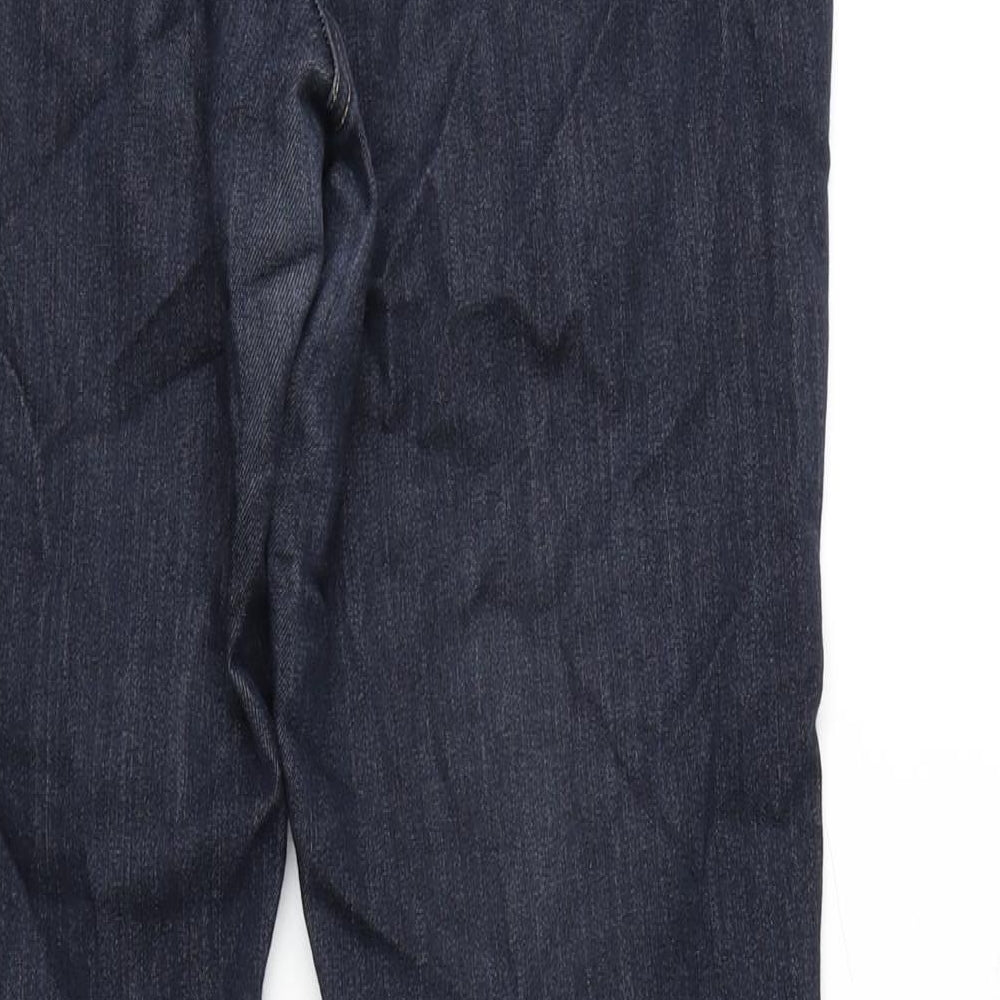 TU Womens Blue Cotton Blend Skinny Jeans Size 16 L27.5 in Regular Zip