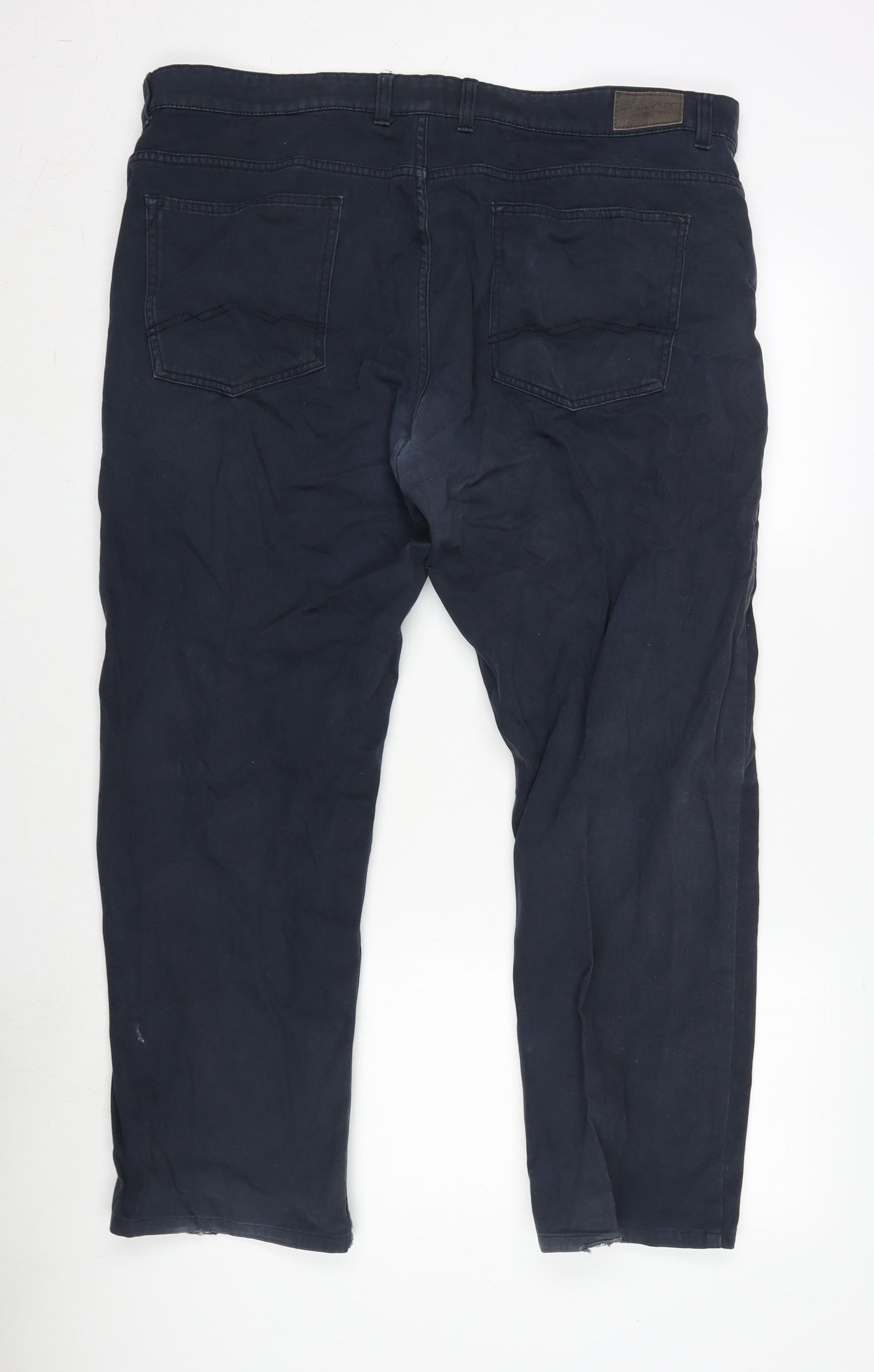 Canda Mens Blue Cotton Blend Straight Jeans Size 42 in L28 in Regular Zip