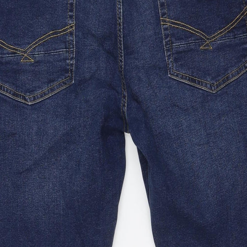 Firetrap Mens Blue Cotton Straight Jeans Size 40 in L32 in Slim Zip