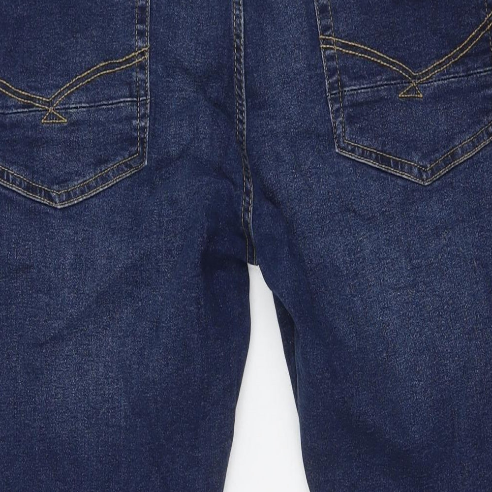 Firetrap Mens Blue Cotton Straight Jeans Size 40 in L32 in Slim Zip