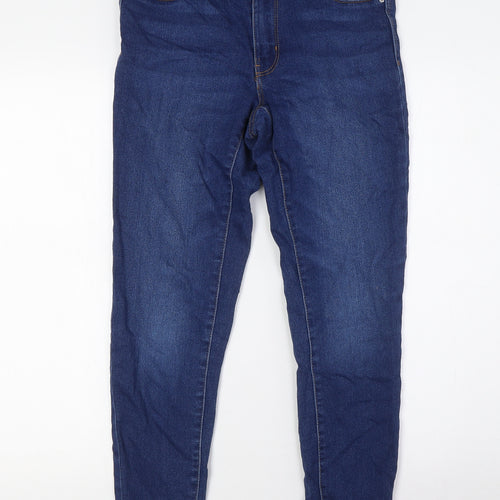 Denim Co Womens Blue Cotton Skinny Jeans Size 10 L27 in Regular Zip