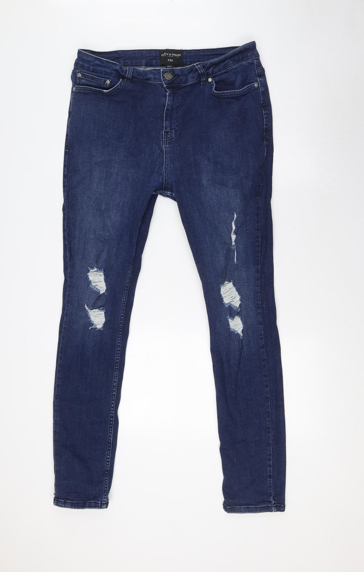 Supply&Demand Womens Blue Cotton Skinny Jeans Size 2XL L31 in Regular Zip
