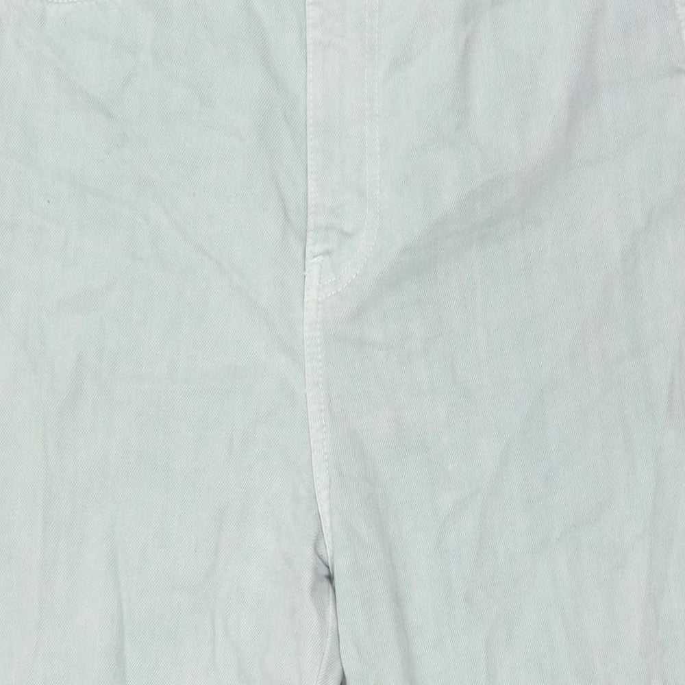 MNG Womens Green Cotton Mom Jeans Size 12 L29 in Regular Zip