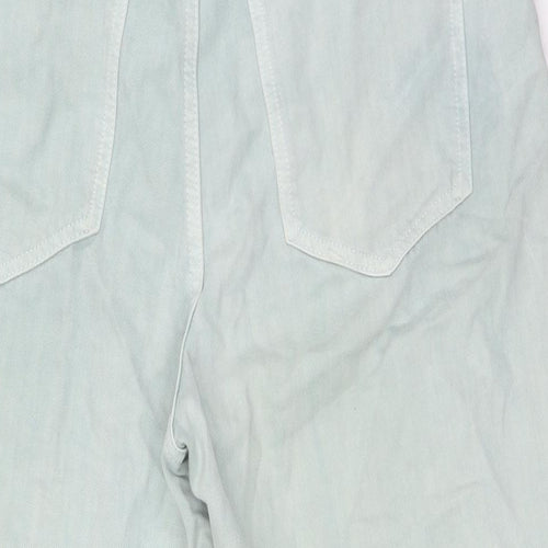 MNG Womens Green Cotton Mom Jeans Size 12 L29 in Regular Zip