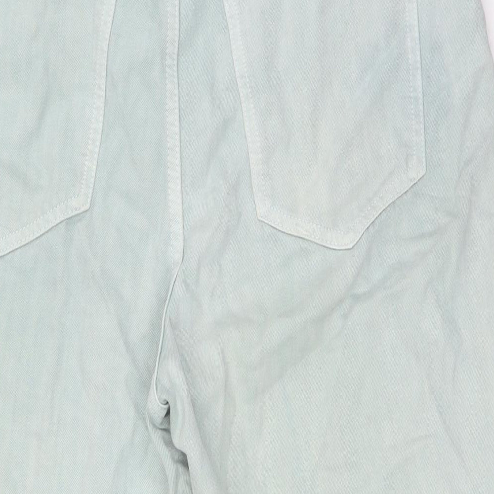 MNG Womens Green Cotton Mom Jeans Size 12 L29 in Regular Zip
