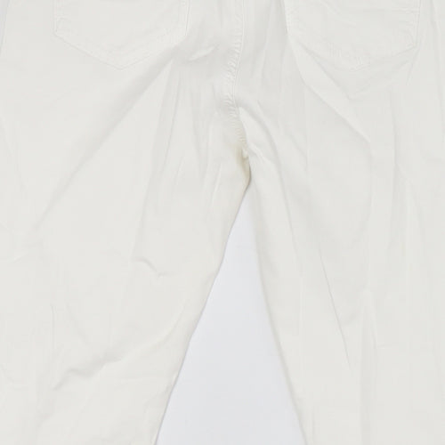 Miss Captain Womens White Cotton Skinny Jeans Size 10 L26 in Regular Zip