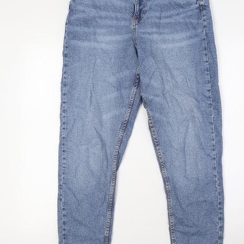 Denim Co Womens Blue Cotton Straight Jeans Size 10 L29 in Regular Button