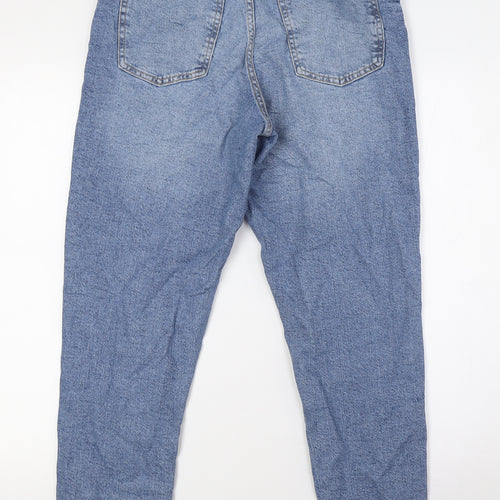Denim Co Womens Blue Cotton Straight Jeans Size 10 L29 in Regular Button
