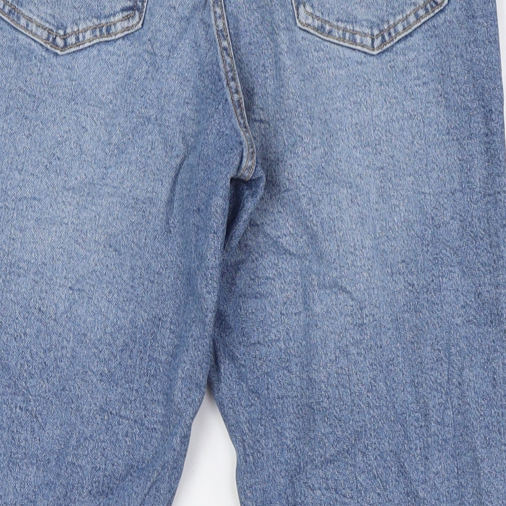 Denim Co Womens Blue Cotton Straight Jeans Size 10 L29 in Regular Button