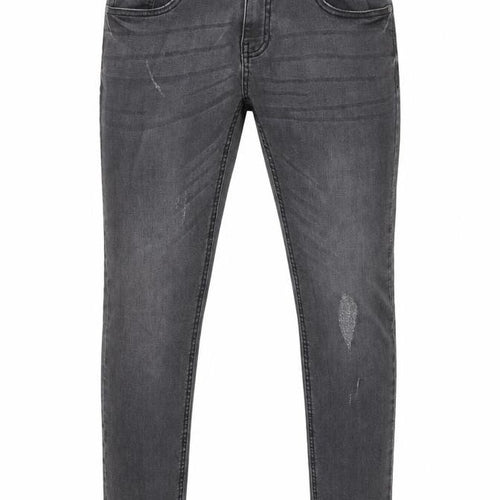 Duck and Cover Mens Grey Herringbone Cotton Skinny Jeans Size 30 in L33 in Slim Zip