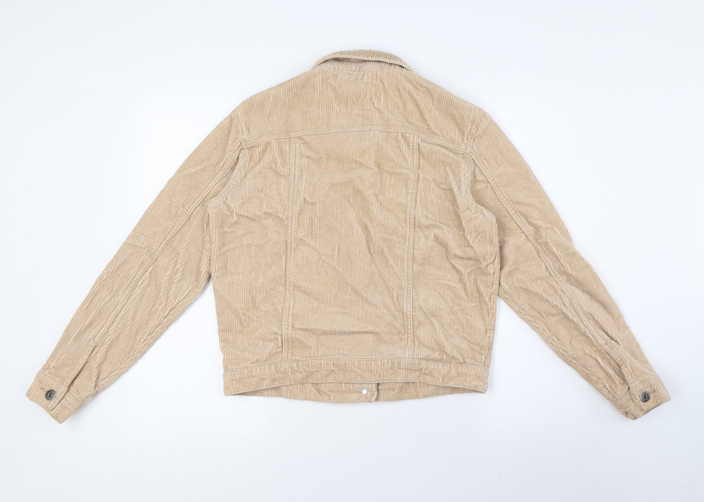 Jacoueline de Young Womens Beige Herringbone Jacket Size 10 Button