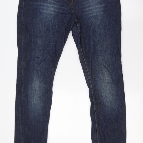 George Womens Blue Cotton Skinny Jeans Size 14 L32 in Regular Button