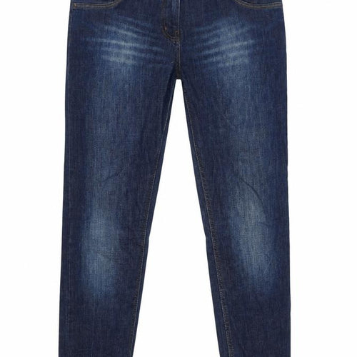 George Womens Blue Cotton Skinny Jeans Size 14 L32 in Regular Button
