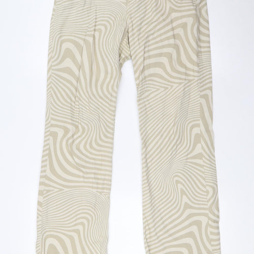 Divided by H&M Womens Beige Cotton Bootcut Jeans Size 12 L31 in Regular Button