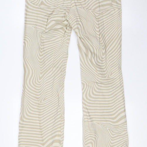Divided by H&M Womens Beige Cotton Bootcut Jeans Size 12 L31 in Regular Button