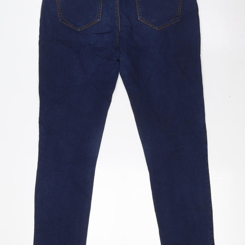 Denim Co Womens Blue Cotton Skinny Jeans Size 12 L32 in Regular Button