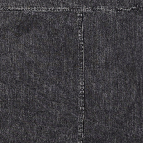 Severn Womens Black Cotton Wrap Skirt Size 16 Buckle - Pleated