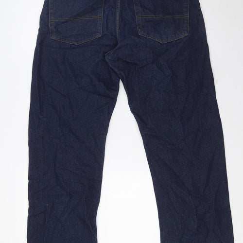 Pierre Cardin Mens Blue Cotton Straight Jeans Size 34 in L31 in Regular Button