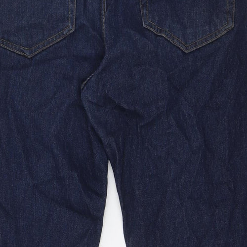 Pierre Cardin Mens Blue Cotton Straight Jeans Size 34 in L31 in Regular Button