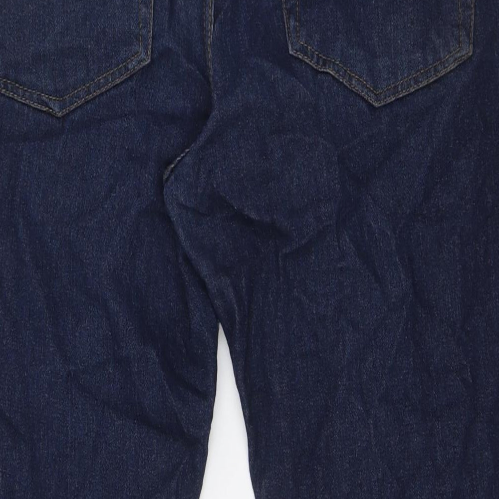 Pierre Cardin Mens Blue Cotton Straight Jeans Size 34 in L31 in Regular Button