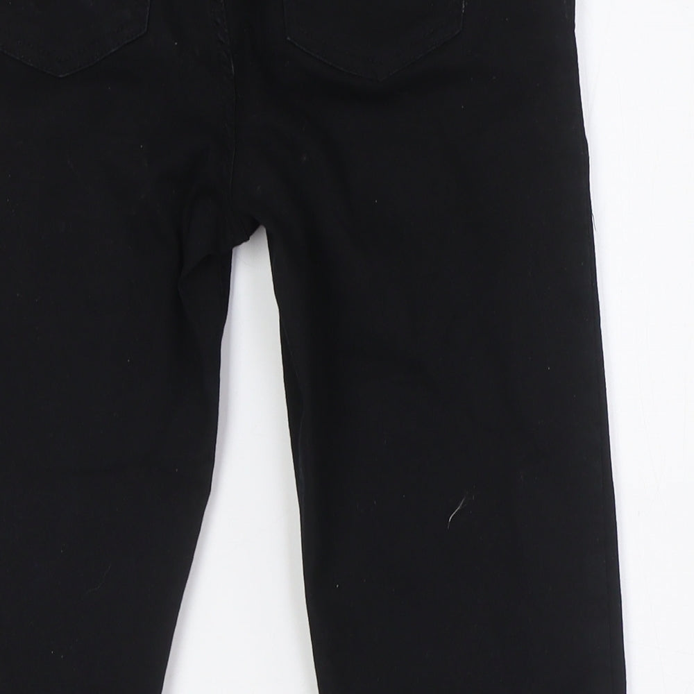 Marks and Spencer Womens Black Cotton Skinny Jeans Size 6 L26 in Regular Button