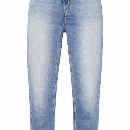 &Denim Womens Blue Cotton Mom Jeans Size 6 L24 in Regular Button - Raw Hem