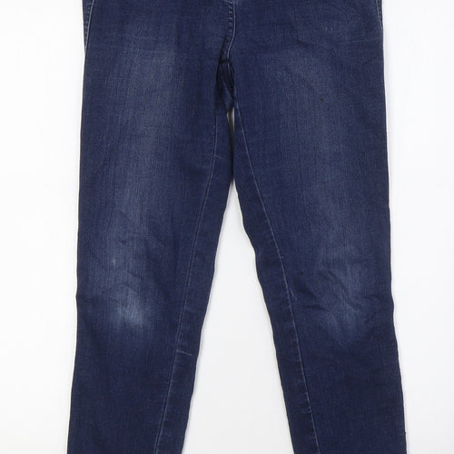 NEXT Womens Blue Cotton Skinny Jeans Size 6 L27 in Regular Button