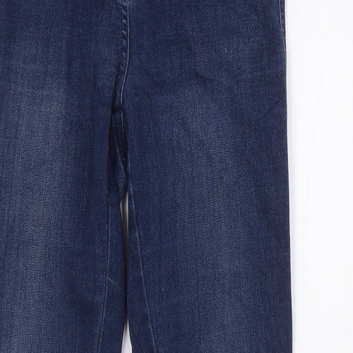 NEXT Womens Blue Cotton Skinny Jeans Size 6 L27 in Regular Button